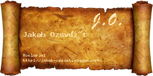 Jakab Ozsvát névjegykártya